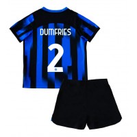 Inter Milan Denzel Dumfries #2 Hemmatröja Barn 2023-24 Kortärmad (+ Korta byxor)